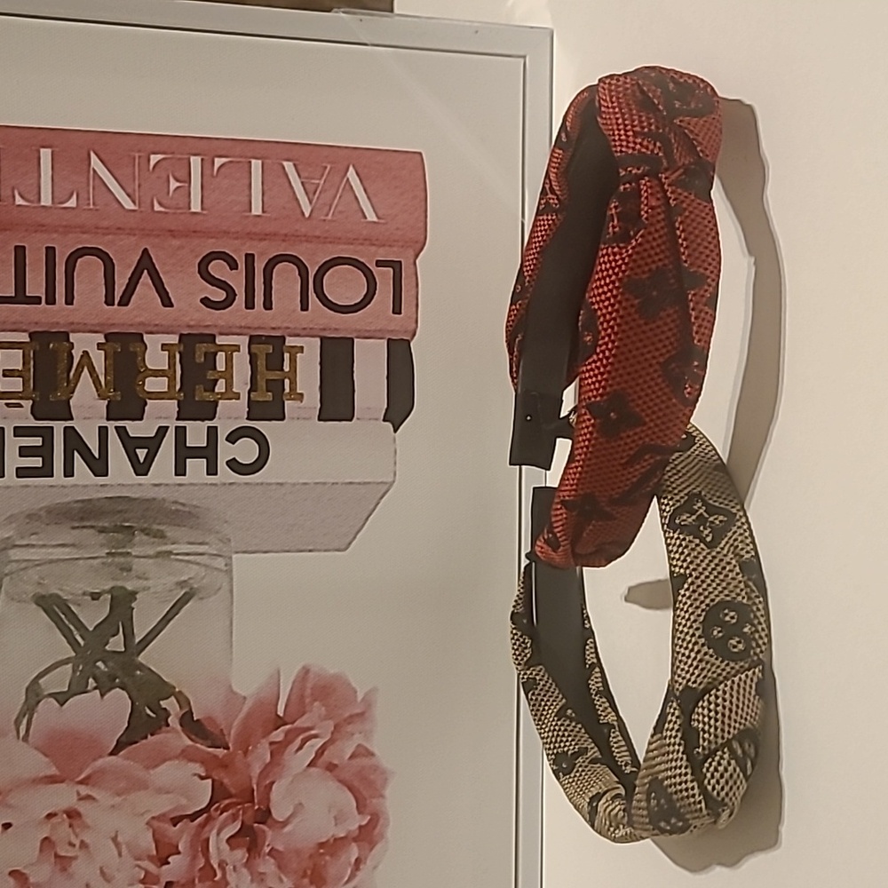 Stylish Red and Tan Headbands